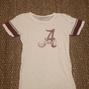 Alabama Crimson Tide Women's Top Medium White Red